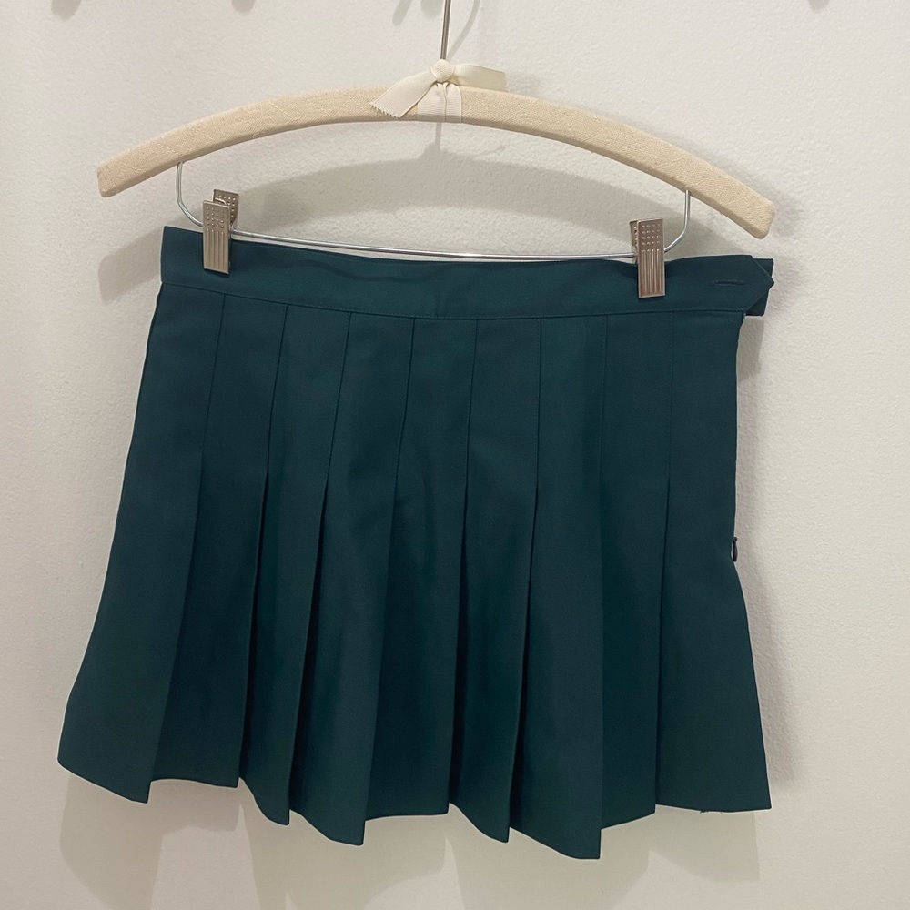 american apparel dark green tennis skirt size s